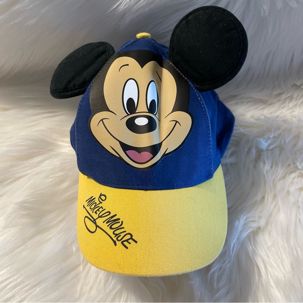 🎁3/$30 Disney Kids Mickey Mouse Blue and Yellow Cap GUC